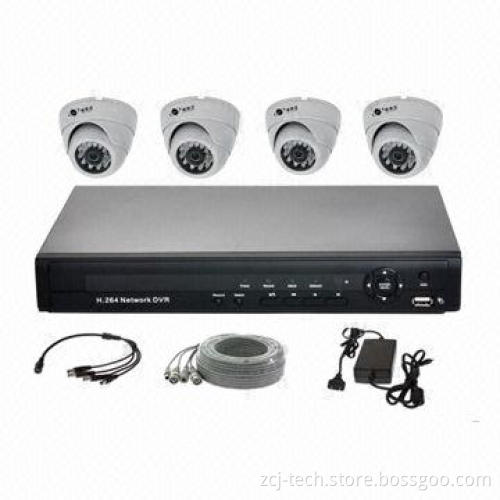 Security System with 4CH 3G DVR and 4PCS IR Cameras